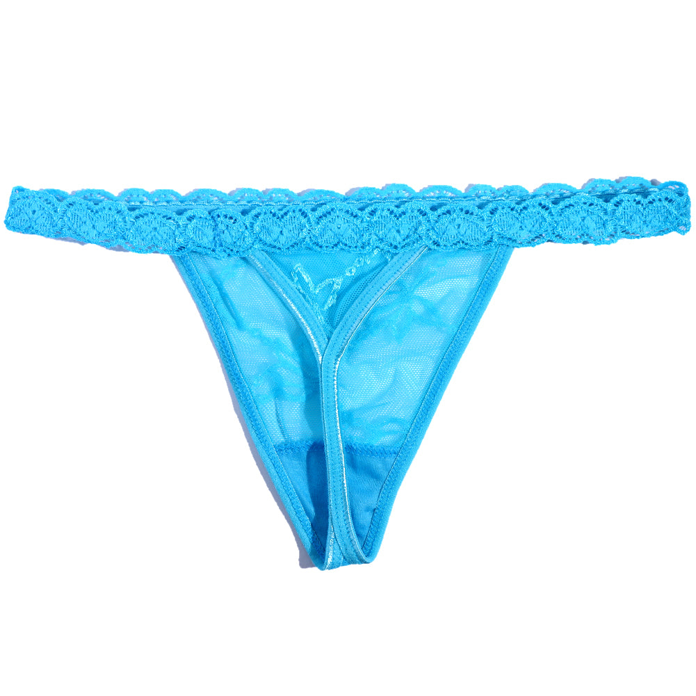 Mademoiselle Blue Lace Tanga Panty – Addiction Nouvelle Lingerie